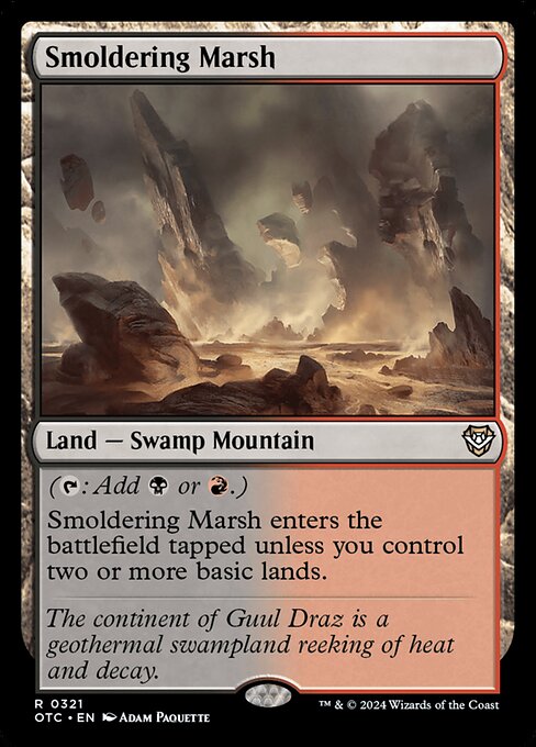 Smoldering Marsh - Outlaws of Thunder Junction Commander