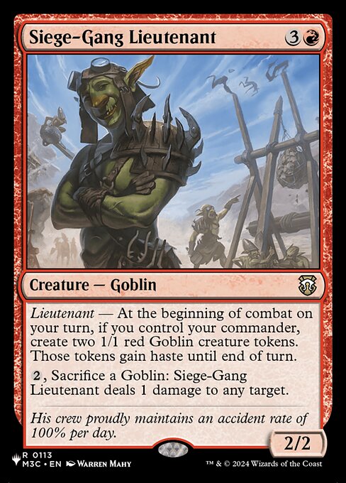 Siege-Gang Lieutenant - The List