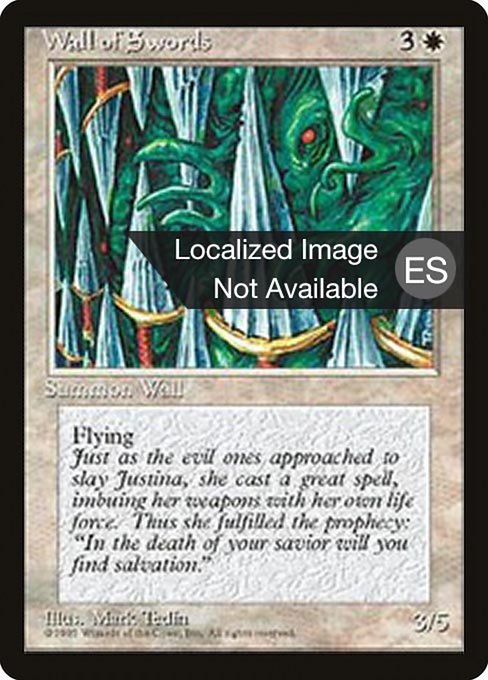 Muro de espadas (Wall of Swords) - Fourth Edition Foreign Black Border