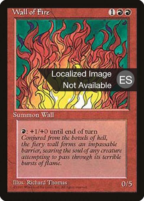 Muro de fuego (Wall of Fire) - Fourth Edition Foreign Black Border