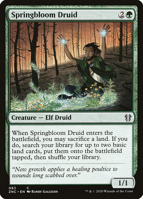 Springbloom Druid - Zendikar Rising Commander