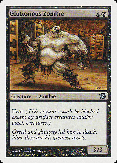 Gluttonous Zombie - Ninth Edition