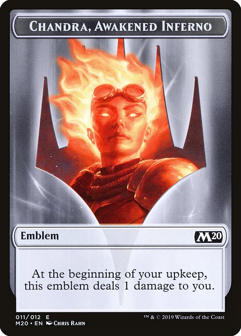 Chandra, Awakened Inferno Emblem - Core Set 2020 Tokens