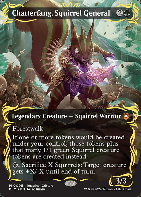 Chatterfang, Squirrel General - Bloomburrow Commander - Raised Foil