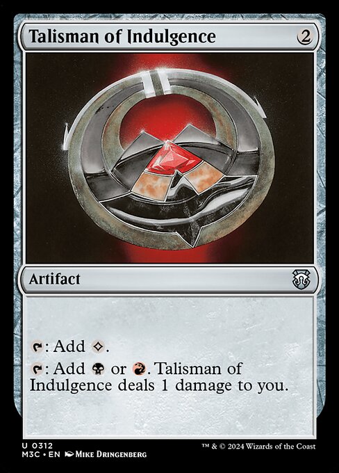 Talisman of Indulgence - Modern Horizons 3 Commander