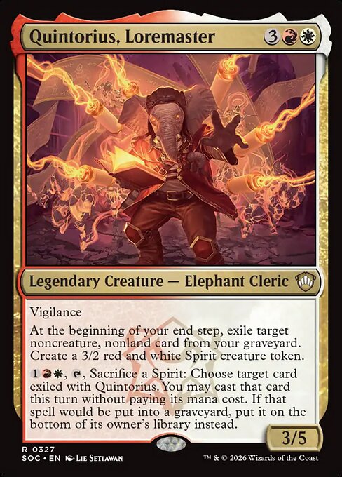 Quintorius, Loremaster - Secrets of Strixhaven Commander