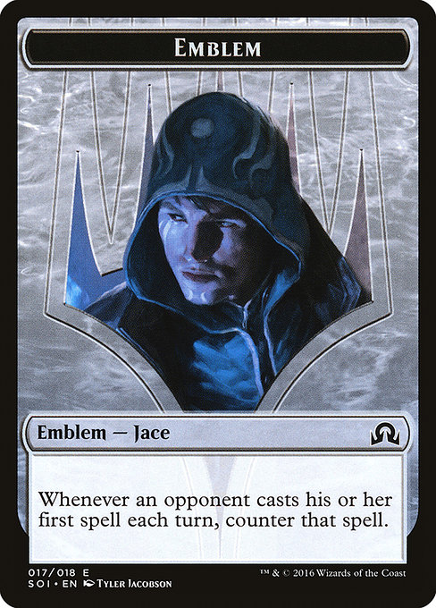 Jace, Unraveler of Secrets Emblem - Shadows over Innistrad Tokens