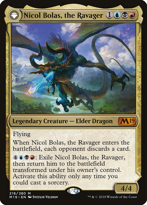 Nicol Bolas, the Ravager // Nicol Bolas, the Arisen - Core Set 2019