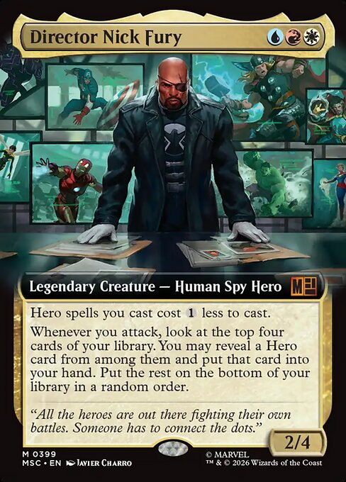Director Nick Fury - Marvel Super Heroes Commander - Extended Art