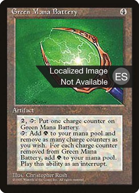 Green Mana Battery - Fourth Edition Foreign Black Border