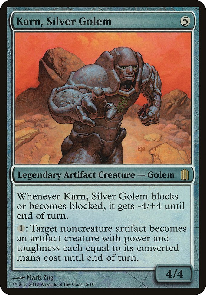 Karn, Silver Golem - Commander's Arsenal Oversized - Promo Foil
