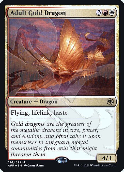 Adult Gold Dragon - Adventures in the Forgotten Realms Promos - Promo Foil