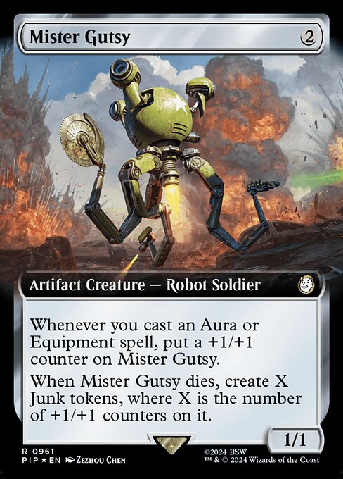 Mister Gutsy - Fallout - Surge Foil, Extended Art