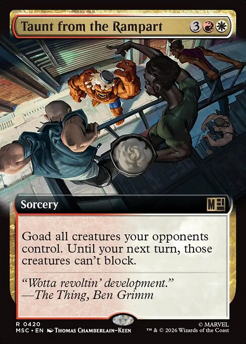 Taunt from the Rampart - Marvel Super Heroes Commander - Extended Art