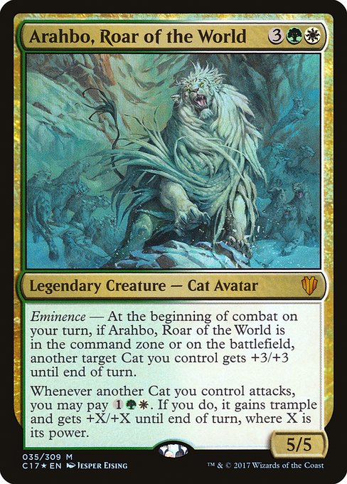 Arahbo, Roar of the World - Commander 2017 - Promo Foil