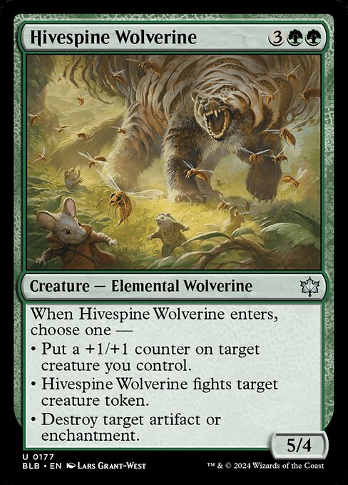 Hivespine Wolverine - Bloomburrow