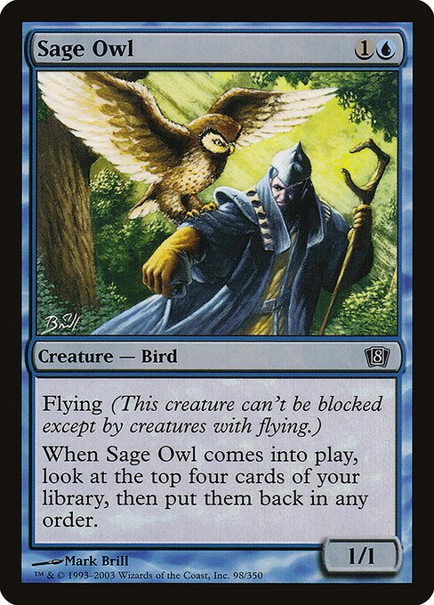 Sage Owl - Eighth Edition - Promo Foil