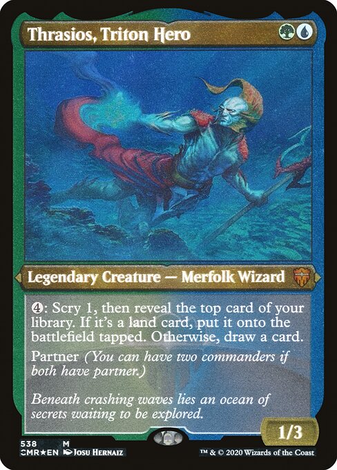 Thrasios, Triton Hero - Commander Legends - Etched Foil