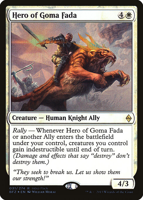 Hero of Goma Fada - Battle for Zendikar Promos - Promo Foil