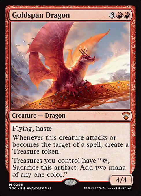 Goldspan Dragon - Secrets of Strixhaven Commander