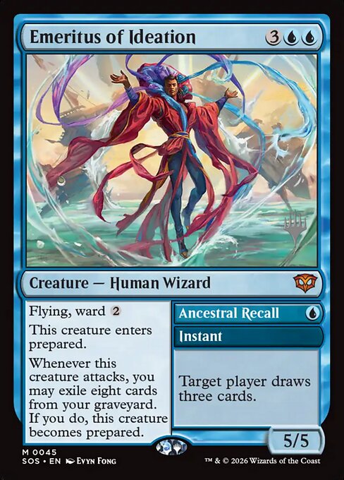 Emeritus of Ideation // Ancestral Recall - Secrets of Strixhaven Promos