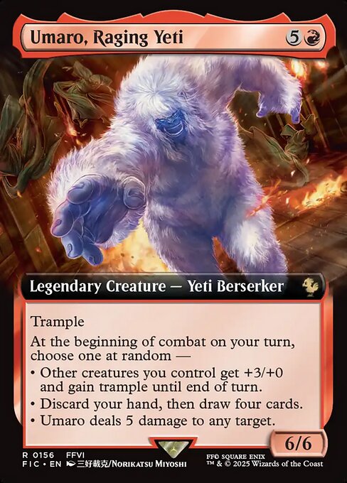 Umaro, Raging Yeti - Final Fantasy Commander - Extended Art