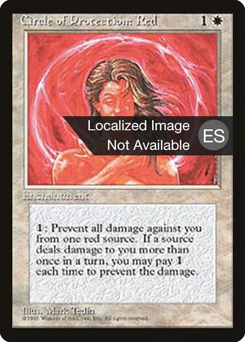Circulo de protección: Rojo (Circle of Protection: Red) - Fourth Edition Foreign Black Border