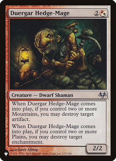 Duergar Hedge-Mage - The List