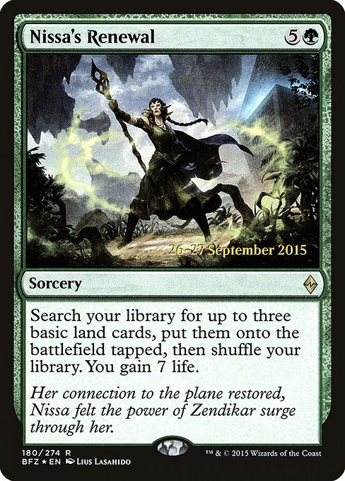 Nissa's Renewal - Battle for Zendikar Promos - Promo Foil