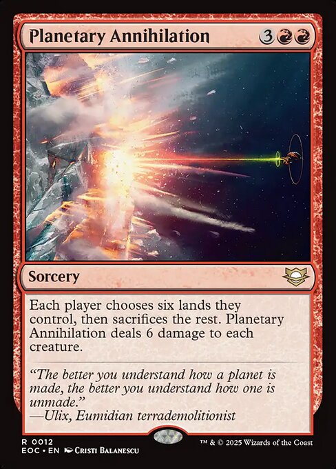 Planetary Annihilation - Edge of Eternities Commander