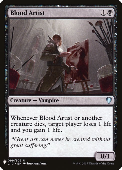 Blood Artist - The List