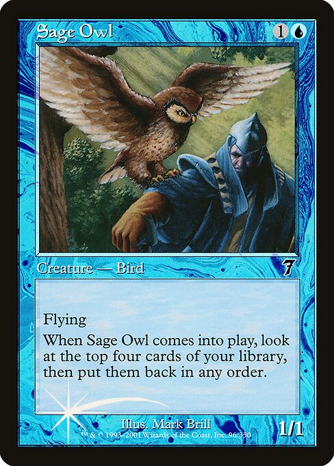 Sage Owl - Seventh Edition - Promo Foil