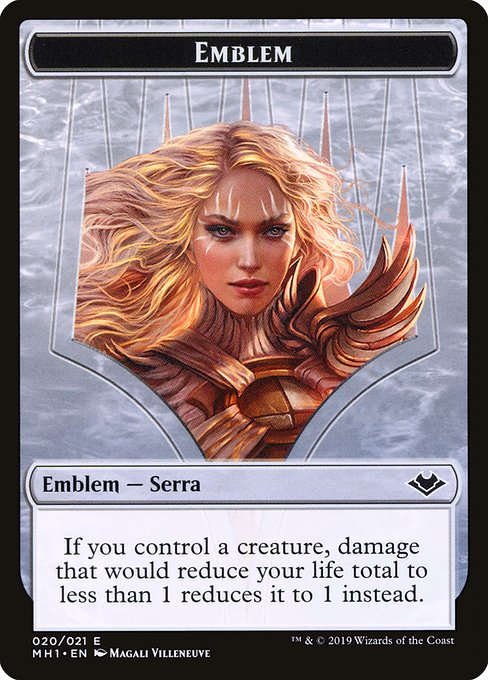 Serra the Benevolent Emblem - Modern Horizons Tokens