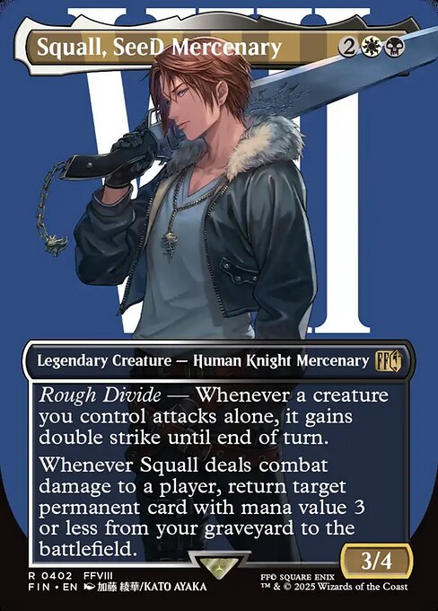 Squall, SeeD Mercenary - Final Fantasy - Borderless