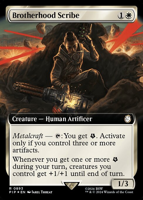 Brotherhood Scribe - Fallout - Surge Foil, Extended Art