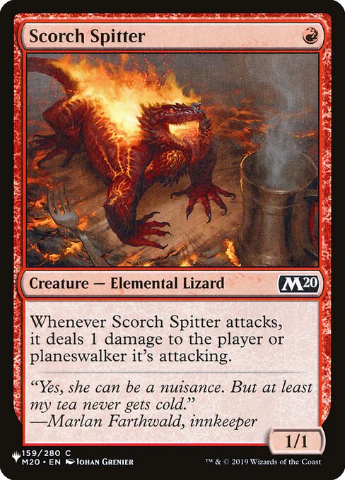 Scorch Spitter - The List