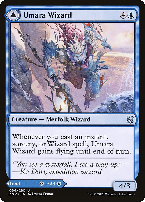 Umara Wizard // Umara Skyfalls - Zendikar Rising