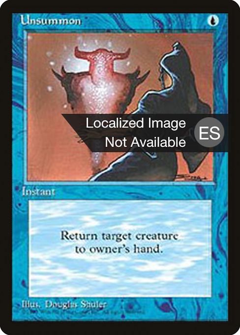 Anular invocación (Unsummon) - Fourth Edition Foreign Black Border