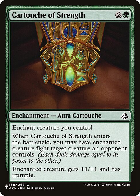 Cartouche of Strength - The List