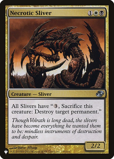 Necrotic Sliver - The List