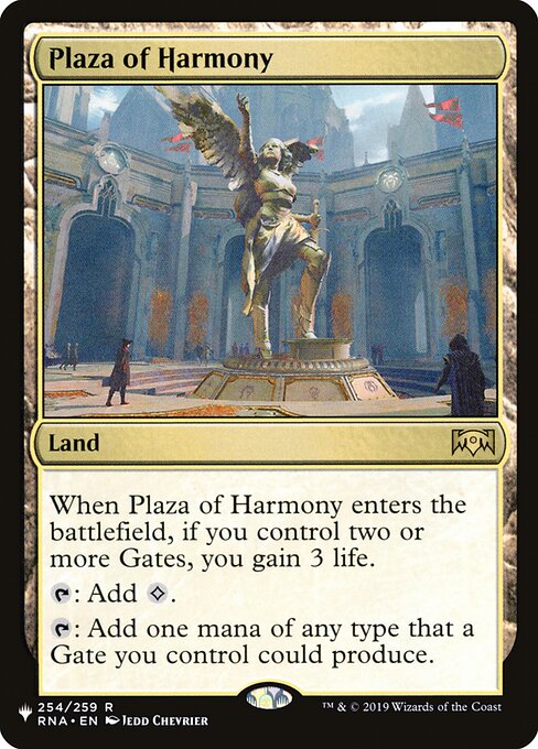 Plaza of Harmony - The List