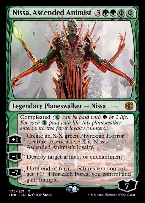 Nissa, Ascended Animist - Phyrexia: All Will Be One Promos