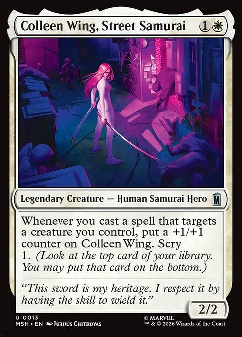 Colleen Wing, Street Samurai - Marvel Super Heroes