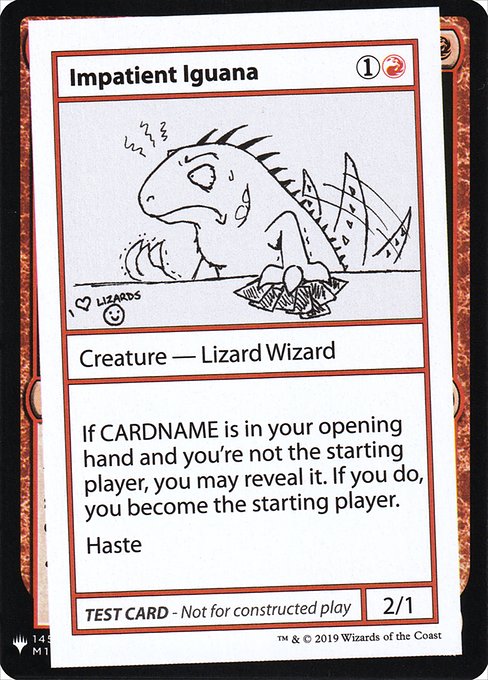 Impatient Iguana - Mystery Booster Playtest Cards 2019