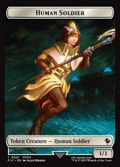 Human Soldier - Final Fantasy Commander Tokens - Surge Foil