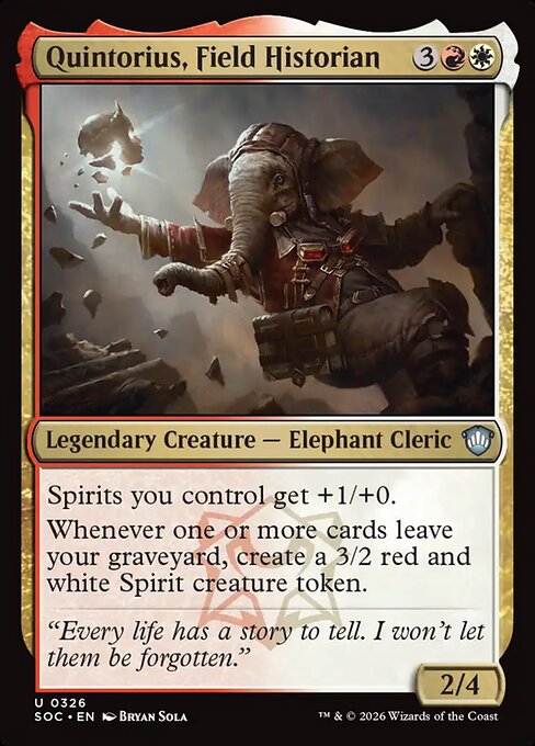 Quintorius, Field Historian - Secrets of Strixhaven Commander