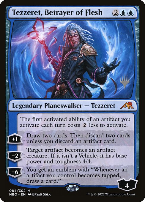 Tezzeret, Betrayer of Flesh - Kamigawa: Neon Dynasty Promos