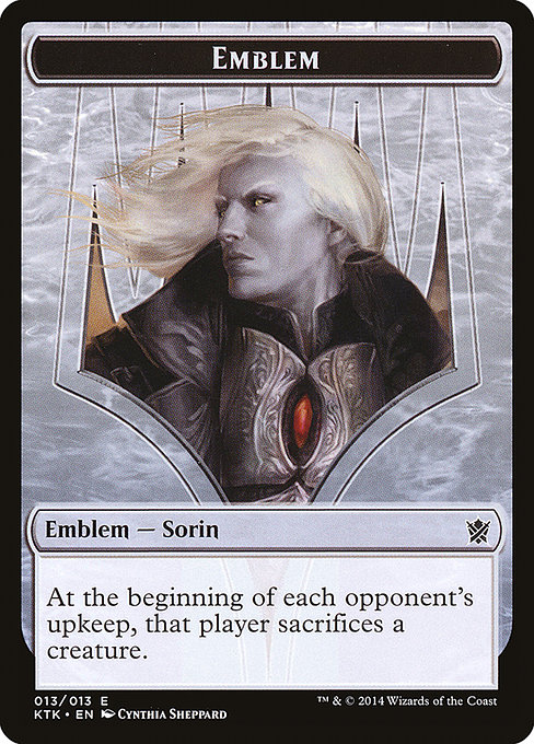 Sorin, Solemn Visitor Emblem - Khans of Tarkir Tokens