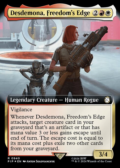 Desdemona, Freedom's Edge - Fallout - Surge Foil, Extended Art