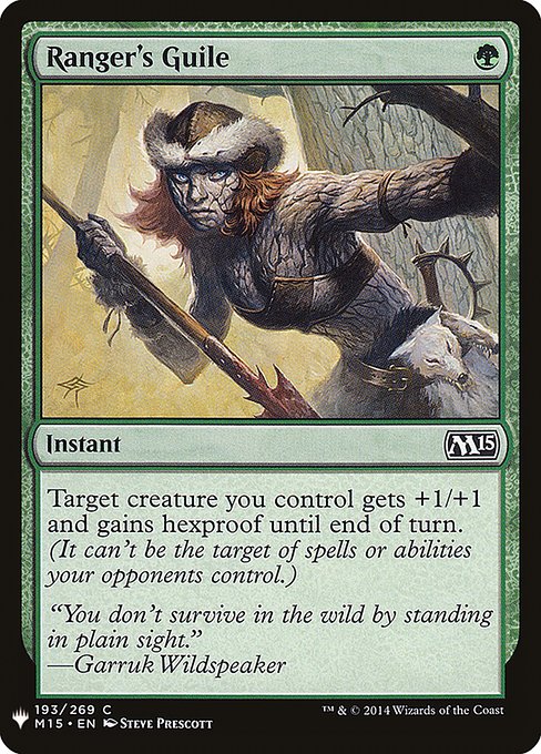 Ranger's Guile - The List